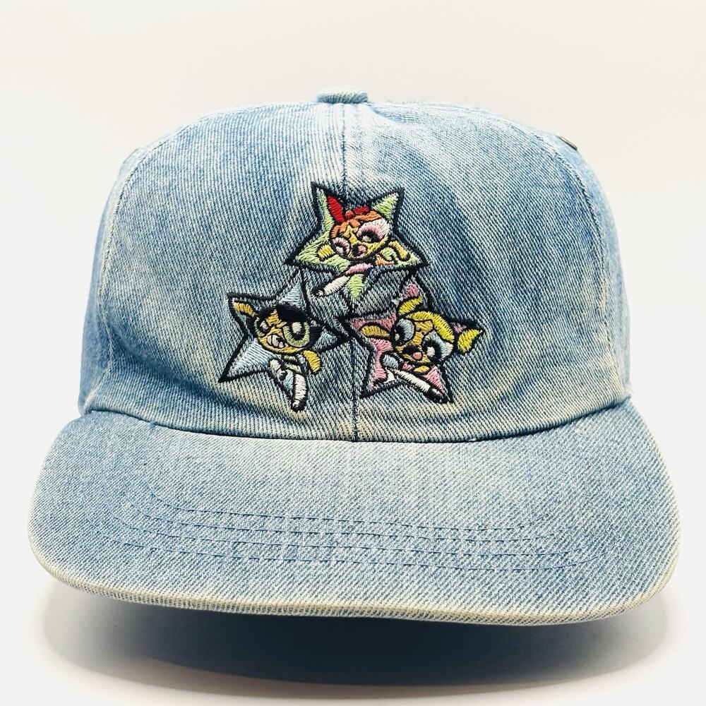 Powerpuff Girls Y2K Vintage Hat Girls Cartoon Network Denim Jean Logo Cap Adult